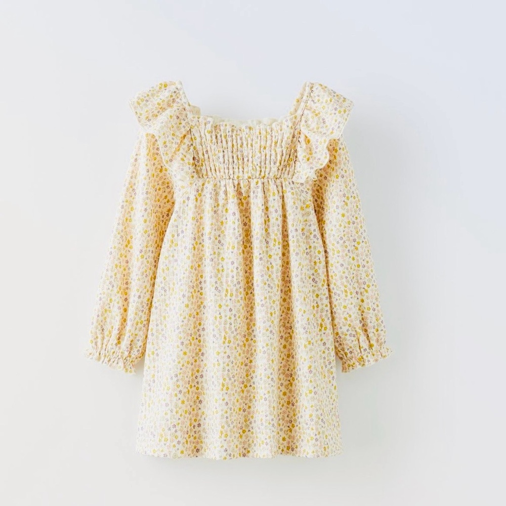 ZARA kids floral ruffle dress worn once
